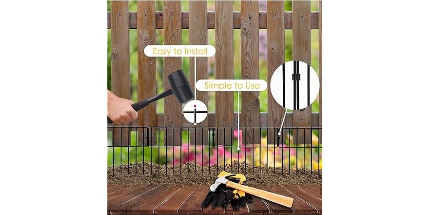 Recinzione Da Giardino Blingluck In Metallo – 19 Pezzi, Pannelli Ad Arco E Pali – 3,4 Metri