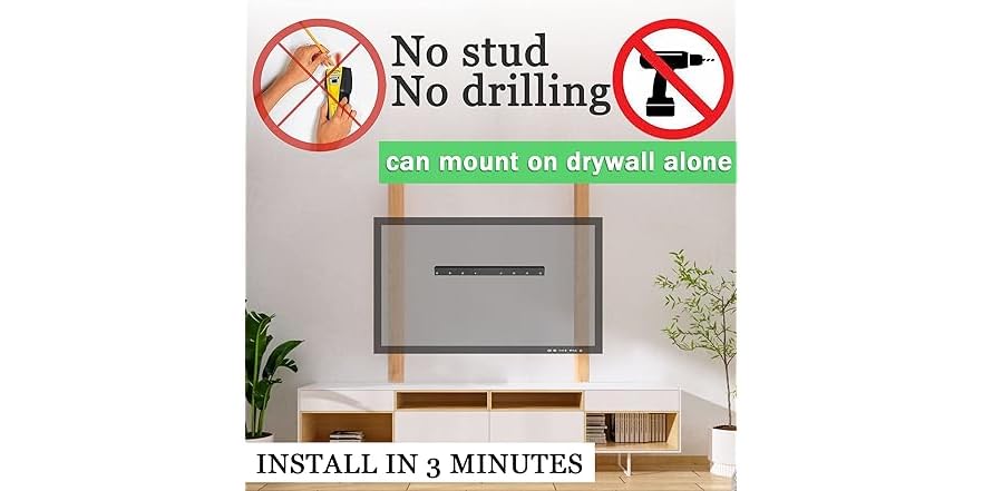 No Stud TV Wall Mount, Drywall Studless
