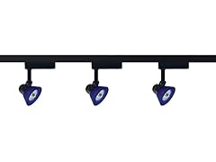 3-Light 4 ft Track Lighting Kit- Blue/Black