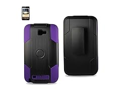 Reiko RKSLCPC09-SAMI9220BKPP Silicone Case with Hard Cover Holster Combo for Samsung Galaxy Note