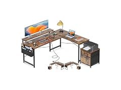 AODK 55" L Shaped Desk Vintage