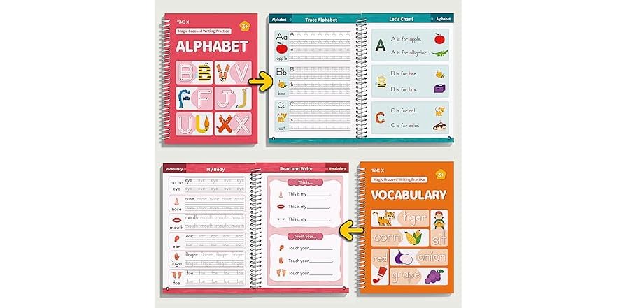 Timetome Magic Grooved Writing Practice Books