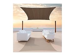 ColourTree 12' x 18' Brown Sun Shade Sail Rectangle Canopy