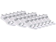 Saucony Mens No-Show Socks (Large) White