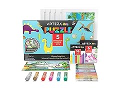 Arteza Kids Dinosaur Coloring Puzzle Kit