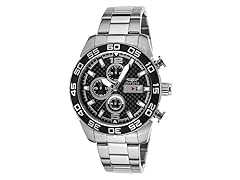 Invicta Men's Specialty Chronograph Carbon Fiber Dial Bracelet Watch