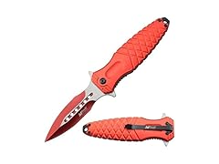 8.3" Folding Knife Red Handle