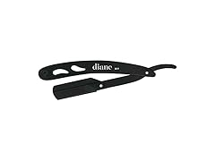 Diane Professional Straight Edge Shaving Razor, Black, 0.15 lb