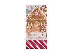 Karma, Holiday Colorful Microfiber Tea Towel, Gingerbread