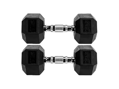 $39.99, Was $114.99, 65% Off! Fitvids Hex Dumbbell, 25LB Pair dealfomo