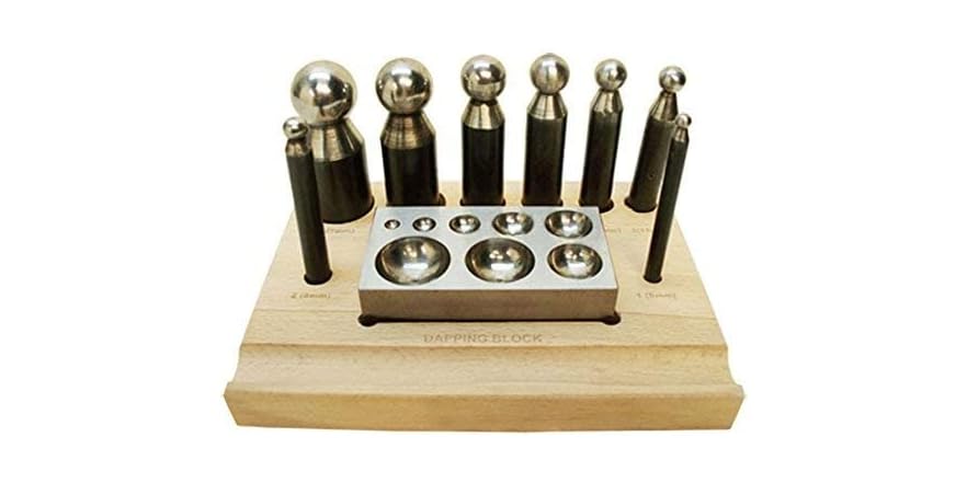 50mm (2") Solid Steel Doming & Dapping Block - Jewellery Making & Metal Craft Tool