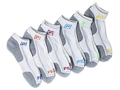Fila Men's Black Performance, 6 Pairs