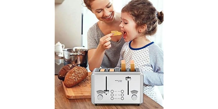 whall 4 Slice Toaster Stainless Steel (Open Box)