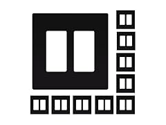 ENERLITES Wall Plates 2-Gang Black 10pc