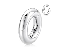 14mm Thick Silver Nose Rings Hoop