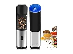 KitchenBoss Electric Gravity Salt Pepper Grinder Set