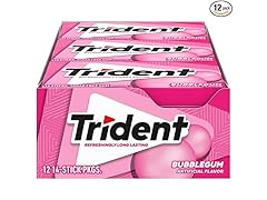 12 PK Trident Bubblegum Sugar-Free Chewing Gum