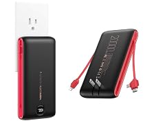 VEEKTOMX 20000mAh Power Bank w/ Cables