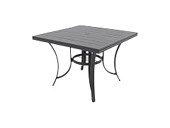 Four Seasons Courtyard Palermo Aluminum Slat Top Patio Bistro Table