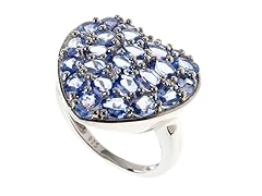 Sterling Silver Tanzanite Heart Ring