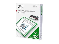 GBC Laminating Sheets, Thermal Laminator Pouches 200 Count