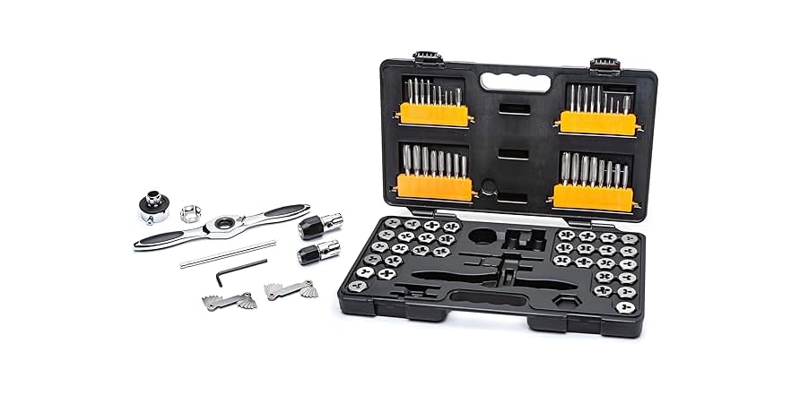 GearWrench 82812 SAE/Metric Ratcheting Tap and Die Set 114-Piece BC GearWrench 82812 SAE/Metric Ratcheting Tap and Die Set 114-Piece BC
