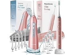 AquaSonic Vibe and Flosser Bundle Rose Gold