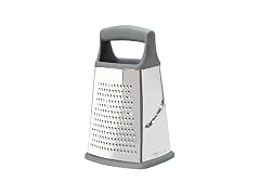 Tovolo Box Grater 4 Sided Large Stainless Steel Cheese Grater Charcoal Gray