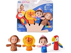 Ms. Rachel Finger Puppets Zoo Friends 4-Pack