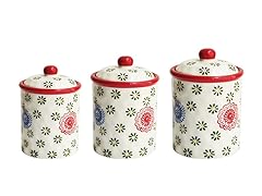 American Atelier Berries Red 3-Pc Canister Set
