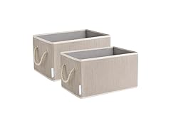 Sukkiri Collapsible Storage Bin 2-Pack,Clay