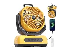 30000mAh Portable Camping Fan with RGB Lantern