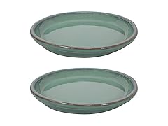 Sunnydaze 12" Ceramic Plant Saucers 2Pk