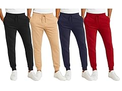 4 Pack Mens French Terry Joggers (S-XXL)