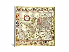 Map of the World 18x18