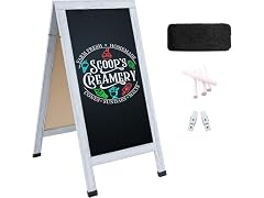 Sunnydaze A-Frame Magnetic Chalkboard, 57" x 27.5"