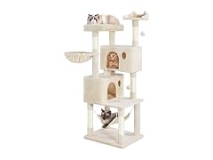 Yaheetech 64.5in Cat Tree for Large Cats, Beige