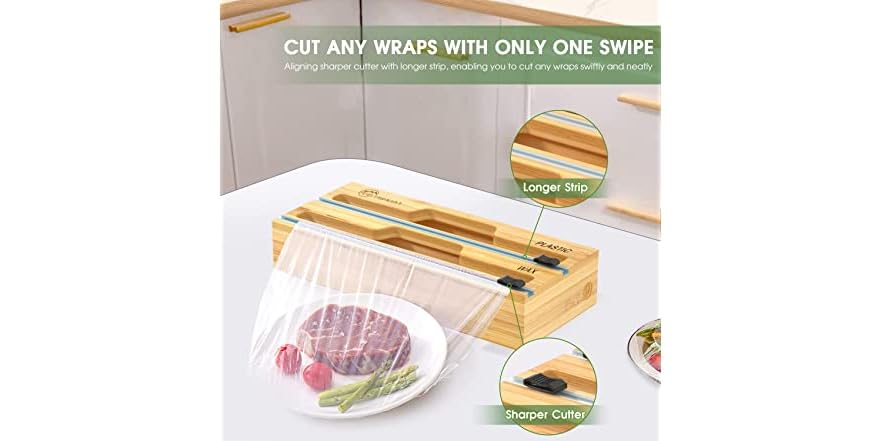 Wrap Dispenser with Bi-Directional Cutter