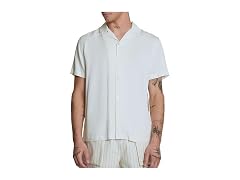 Forever 21 Cuban Collar Short-sleeve Shirt