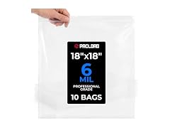 18" x 18" Extra Large Reclosable Plastic Zip Bags, 10 Count