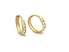14k Gold Cubic Zirconia Kids Earrings