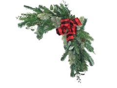 24" Christmas Corner Swag Set of 2