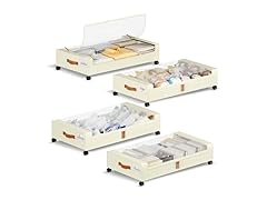 Beige 4 Pck Under the Bed Storage
