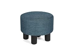 Decent Home Round Foot Stool Dark Blue