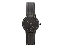 Skagen Women's 355SMM1 Charcoal Mesh Stainless Steel Bracelet Watch