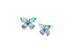 Betsey Johnson Butterfly Gem Stud Earrings