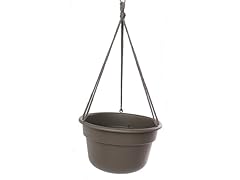 12" DuraCotta Hang Basket 6 pk, Peppercorn