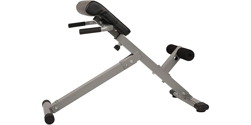 45-Degree Hyperextension Roman Chair Bench - Adjustable Foldable Home Gym For Glutes, Abs & Back