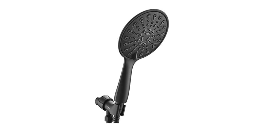 High Pressure Shower Head With Handheld – 6 Spray Settings, 59-Inch Hose & Adjustable Bracket In Matte Black - View #3