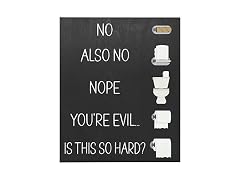 JennyGems Funny Bathroom Signs - Changing the Toilet Paper Wooden Wall Décor